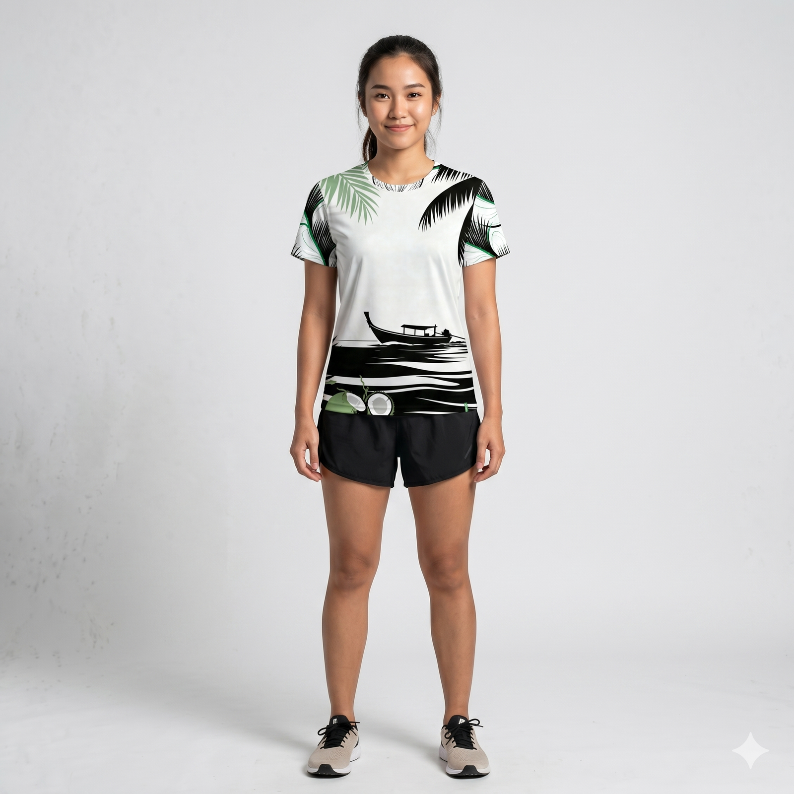 Thai tropical palm boat sportswear
