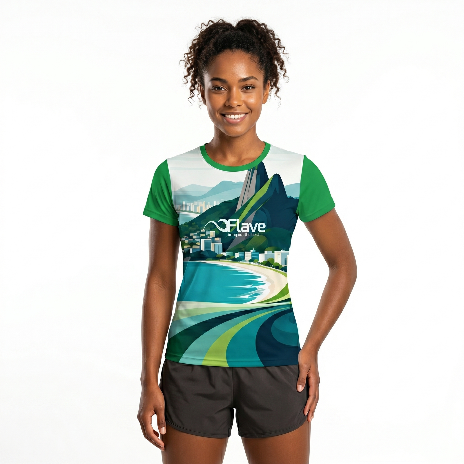 Rio de Janeiro FLAVE branded running shirt